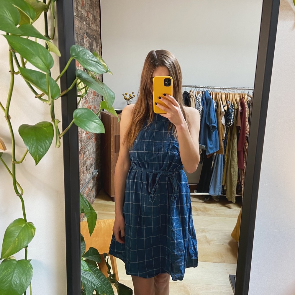 A New Day Blue Cotton Dress - Picture 2 of 3